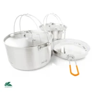 ست ظروف 8 نفره جی اس آی مدل Glacier Stainless Troop Cookset